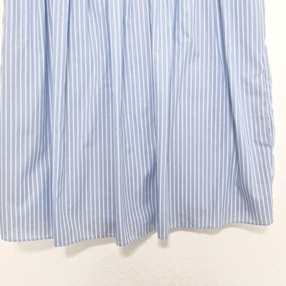 Zara TRF Blue White Striped Short Sleeve Ruffle Coastal Preppy Romper Size L - Picture 7 of 13